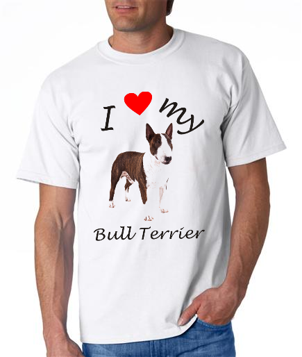 Dogs - Bull Terrier Picture on a Mens Shirt